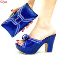 doershow good price African Wedding Shoes and Bag Set Italian Shoes with Matching Bags Nigerian Women party! SLK1-11 - Gustobene