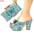doershow good price African Wedding Shoes and Bag Set Italian Shoes with Matching Bags Nigerian Women party! SLK1-11 - Gustobene