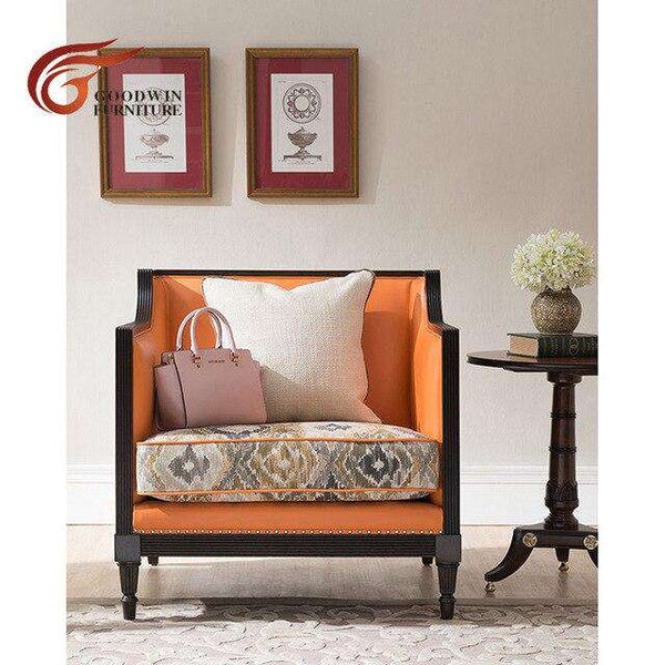 Liriodendron wood furniture living room luxury sofa italian WA371