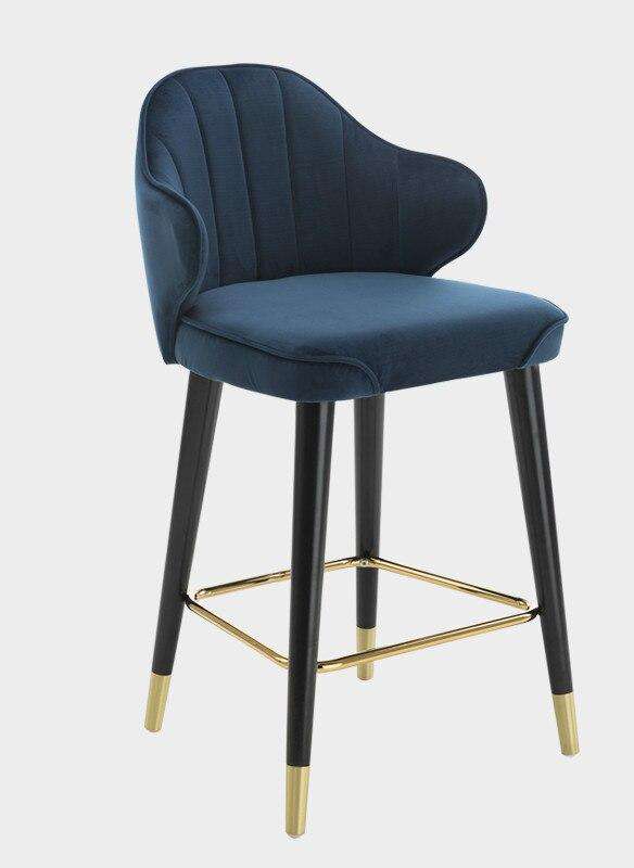 Nordic light luxury solid wood bar stools American country high stools personality modern bar stools Italian bar chairs