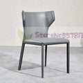 Italian dining chair Nordic style post modern minimalist light luxury home net red all-inclusive leather art restaurant designer - Gustobene