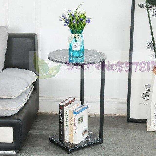 Italian Light Luxury Side Table Sofa Marble Simple Iron Corner Table Living Room Nordic Small Coffee Table Side Table Removable - Gustobene