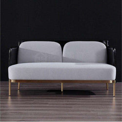 U-BEST light luxury Italian post-modern living room leather art and fabric combined sofa 2 seater