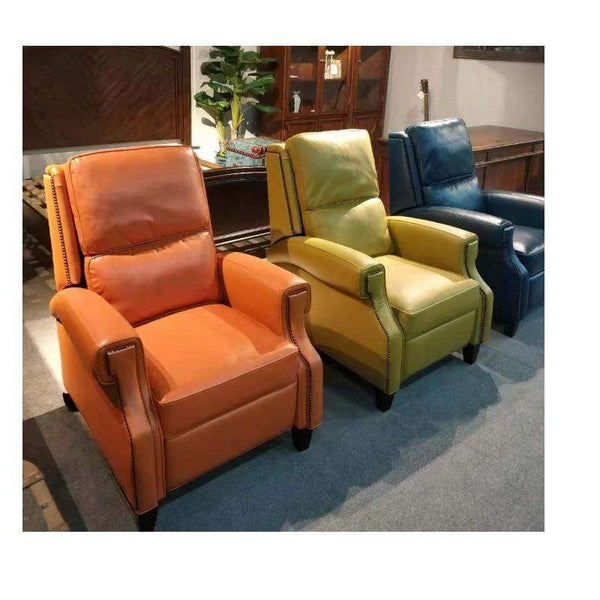 Italian genuine leather lazy boy recliner chair function office chair функциональный стул из натуральной кожи WA446 - Gustobene