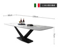 Italian Minimalist Imported Rock Board Table Household Small Family Modern Simple Rectangular Marble Table Chair Combination - Gustobene