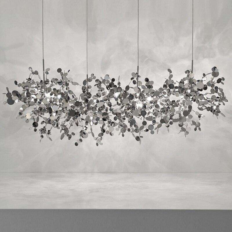 Italian design terzani chandelier Lighting Kitchen Living room Restaurant Stainless Steel Metal Chandelier Indoor house lustre - Gustobene