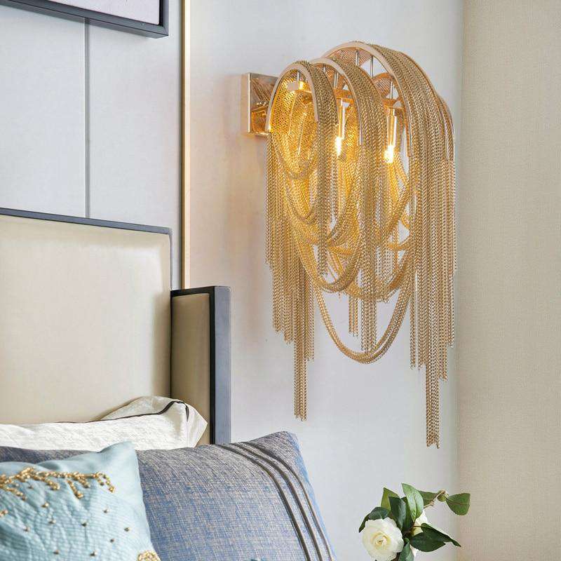 Italian Atlantis Luxury Chain Light Wall Lamps mirror light Stream sconce Wall Lights Bathroom light bedroom lamp For LOFT decor - Gustobene
