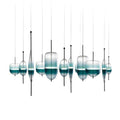 Blue chromatography Italian design lamp pendant light Lake of Venice Blue gradient Simple Peaceful Pure pendant lighting glass - Gustobene