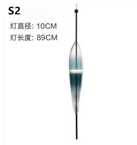Blue chromatography Italian design lamp pendant light Lake of Venice Blue gradient Simple Peaceful Pure pendant lighting glass - Gustobene