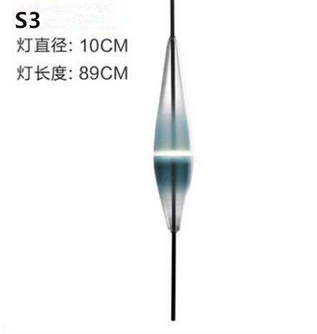 Blue chromatography Italian design lamp pendant light Lake of Venice Blue gradient Simple Peaceful Pure pendant lighting glass - Gustobene