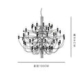Italian designer 2097 Modern home decorationa lamps 18/30/50 Gold Black Silver Gino sarfaitti Chandelier dining Hang Lights - Gustobene