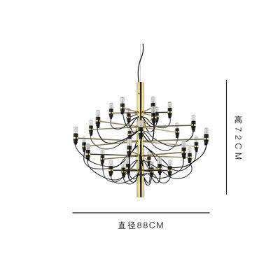 Italian designer 2097 Modern home decorationa lamps 18/30/50 Gold Black Silver Gino sarfaitti Chandelier dining Hang Lights - Gustobene