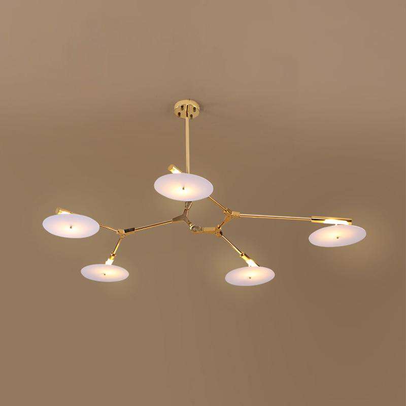 Italian postmodern minimalist designer flying saucer chandelier study dining room creative personality led chandelier - Gustobene