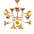 Delightfull Botti Flared Trumpet lamp Rose Gold Chandelier italian design 12/16/24 head Kitchen Island  suspension lamp - Gustobene