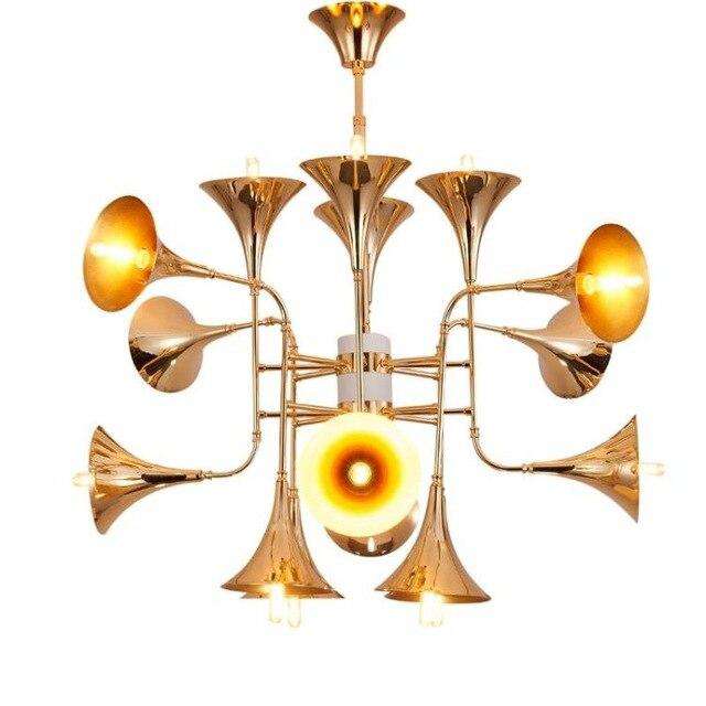 Delightfull Botti Flared Trumpet lamp Rose Gold Chandelier italian design 12/16/24 head Kitchen Island  suspension lamp - Gustobene