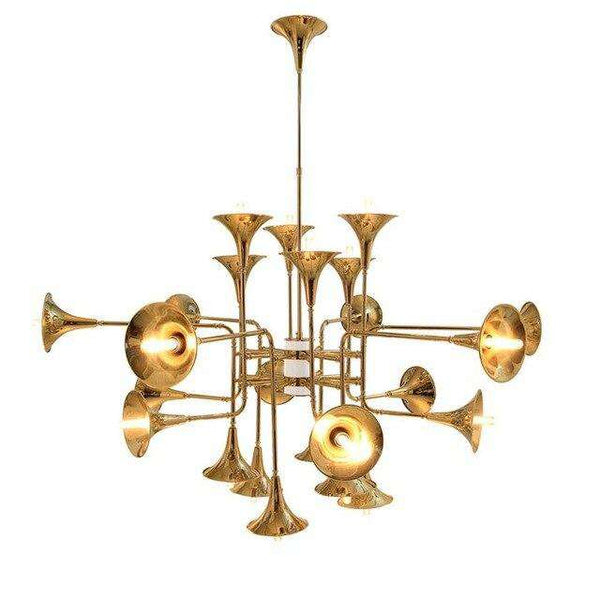 Delightfull Botti Flared Trumpet lamp Rose Gold Chandelier italian design 12/16/24 head Kitchen Island  suspension lamp - Gustobene