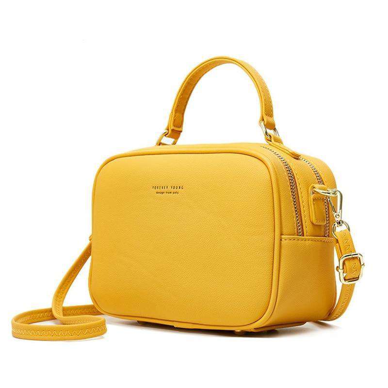 Italian Fashion Leather Zipper Shoulder Bags - Gustobene