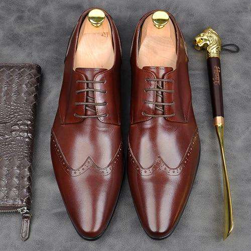 Genuine Italian Design Leather Party Shoes - Gustobene