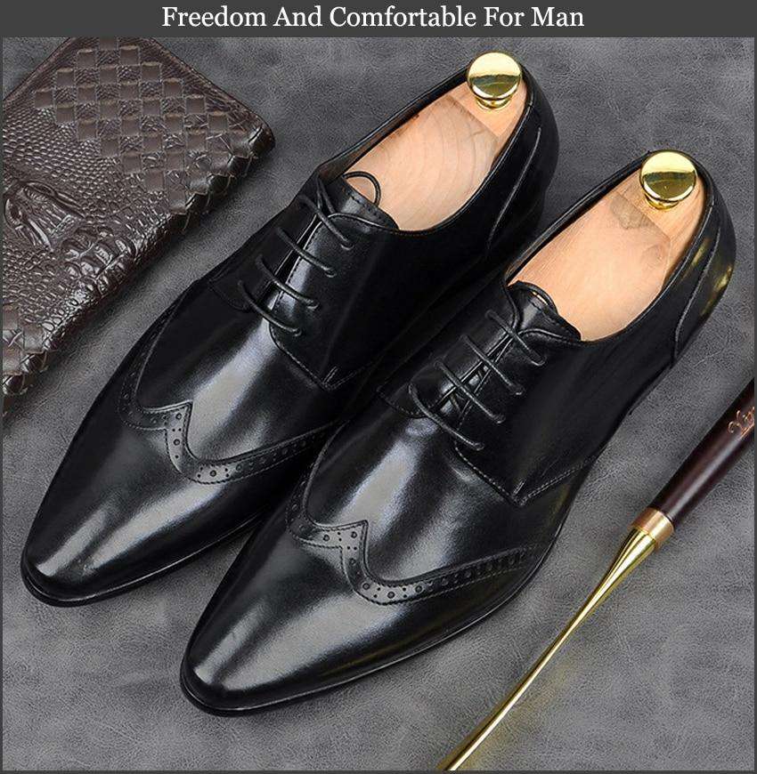 Genuine Italian Design Leather Party Shoes - Gustobene