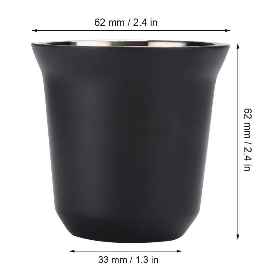 Italian Stainless Steel Coffee Cups - Gustobene