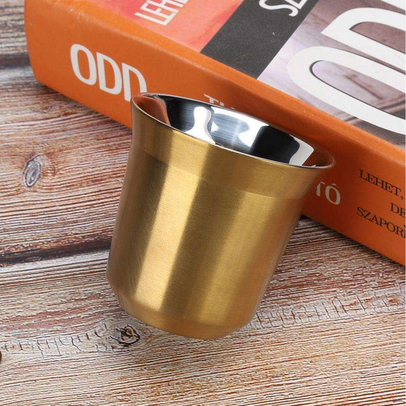 Italian Stainless Steel Coffee Cups - Gustobene