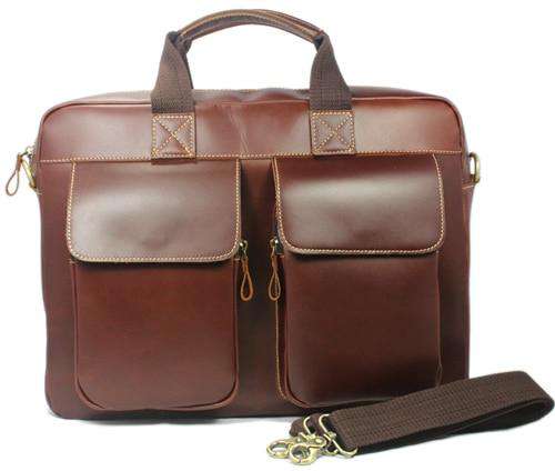 2016 Luxury Genuine Leather Men Briefcase Business Bag real Leather Briefcase Men Laptop Bag Brief case porte document Handbag - Gustobene