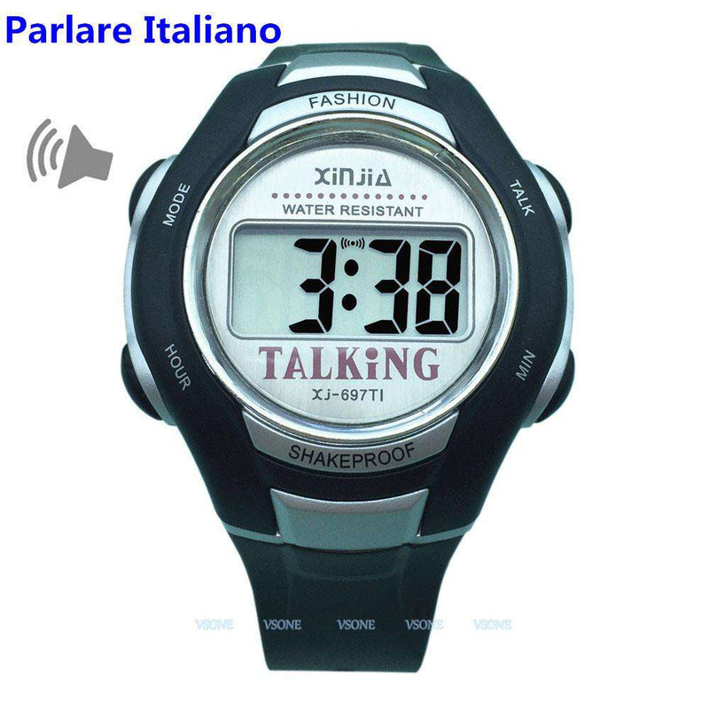 Italian Talking Watch Big Voice For Blind People Quartz Alarm Clock