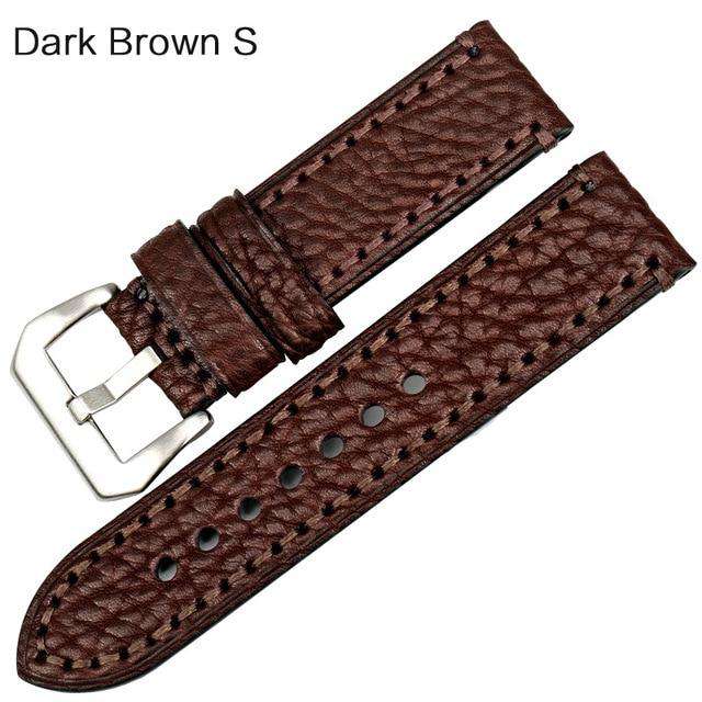 MAIKES New fashion watch accessories 20 22 24 26mm Italian leather watchbands red watch strap for Panerai watch band bracelet