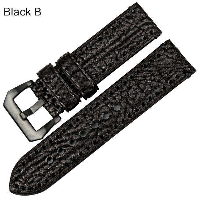 MAIKES New fashion watch accessories 20 22 24 26mm Italian leather watchbands red watch strap for Panerai watch band bracelet