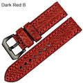 MAIKES New fashion watch accessories 20 22 24 26mm Italian leather watchbands red watch strap for Panerai watch band bracelet