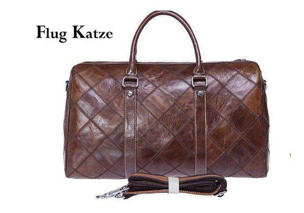 Flug Kazte  Super Large Genuine leather Travel Bag Italian Leather Weekender  Cowhide Duffle - Gustobene