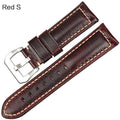 MAIKES Vintage red Italian cow leather watch strap 20mm 22mm 24mm 26mm watch accessories bracelet watchbands for Panerai band