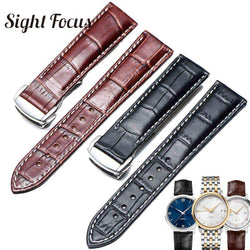 Italian Calfskin Leather Watch Straps for Omega Watch Seamaster Speedmaster De Ville Band 19mm 20mm 21mm Watch Belt Men Bracelet - Gustobene