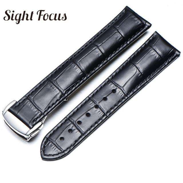 Italian Calfskin Leather Watch Straps for Omega Watch Seamaster Speedmaster De Ville Band 19mm 20mm 21mm Watch Belt Men Bracelet - Gustobene