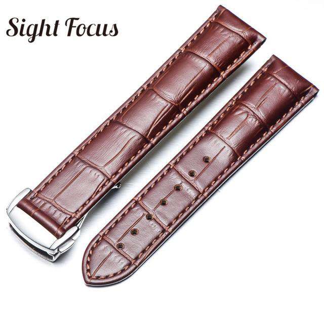 Italian Calfskin Leather Watch Straps for Omega Watch Seamaster Speedmaster De Ville Band 19mm 20mm 21mm Watch Belt Men Bracelet - Gustobene