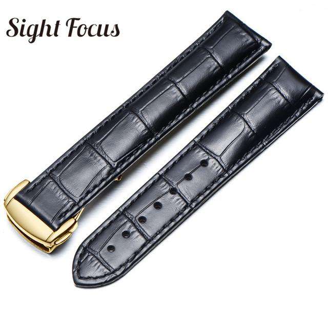 Italian Calfskin Leather Watch Straps for Omega Watch Seamaster Speedmaster De Ville Band 19mm 20mm 21mm Watch Belt Men Bracelet - Gustobene
