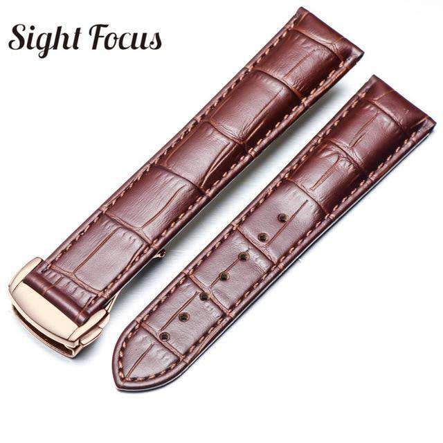 Italian Calfskin Leather Watch Straps for Omega Watch Seamaster Speedmaster De Ville Band 19mm 20mm 21mm Watch Belt Men Bracelet - Gustobene