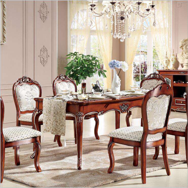 Antique Style Italian Dining Table, 100% Solid Wood Italy Style Luxury Dining Table p10236 - Gustobene