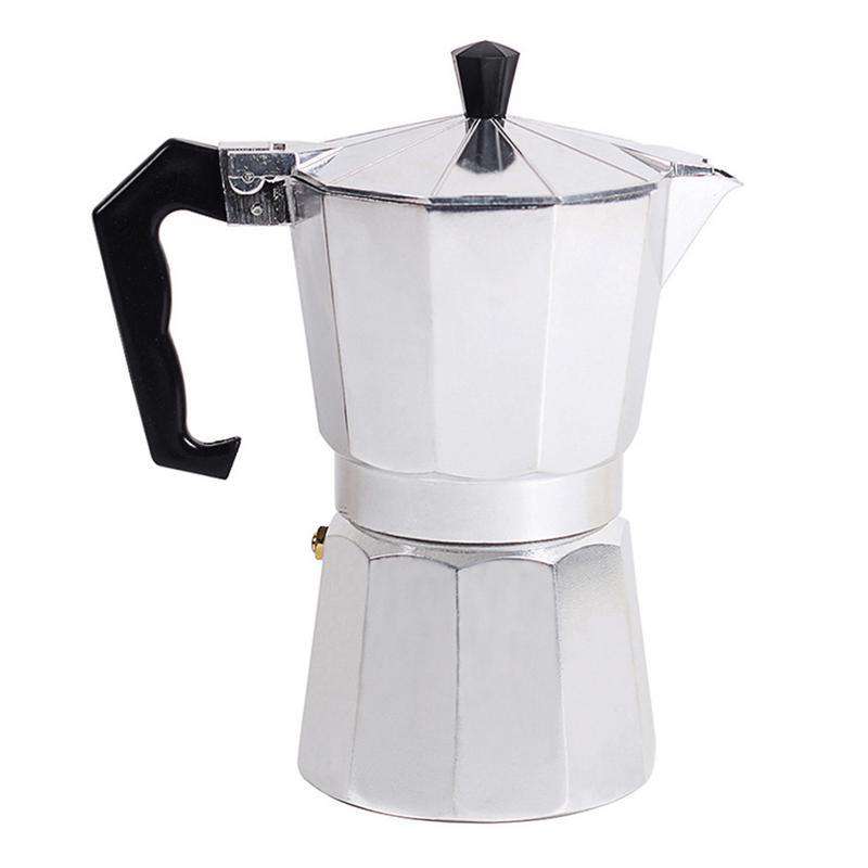 AIHOME Italian Type Octagonal Household Aluminum Espresso Percolator Maker Coffee Heating Filter Pot Hand Punch Coffee Pot - Gustobene
