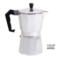 AIHOME Italian Type Octagonal Household Aluminum Espresso Percolator Maker Coffee Heating Filter Pot Hand Punch Coffee Pot - Gustobene