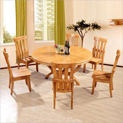 Modern Style Italian Dining Table, 100% Solid Wood Italy Style Luxury round Dining Table set o122 - Gustobene