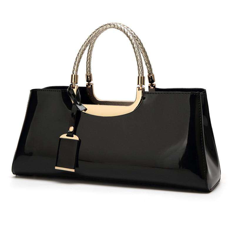 High Quality Patent Leather Women Bag Sac A Main Travel Shoulder bags for women 2019 Totes Italian Leather Handbags bolso mujer - Gustobene