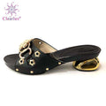 Italian Nigerian Party Shoes Without Bag Set Royal Blue Fashion Slipper Wedding African Shoes Not Matching Bag Set Women Shoes - Gustobene
