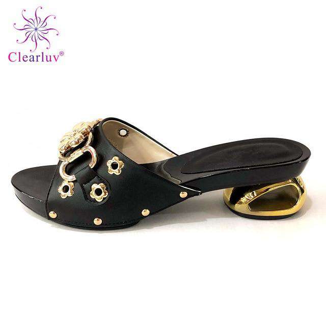 Italian Nigerian Party Shoes Without Bag Set Royal Blue Fashion Slipper Wedding African Shoes Not Matching Bag Set Women Shoes - Gustobene