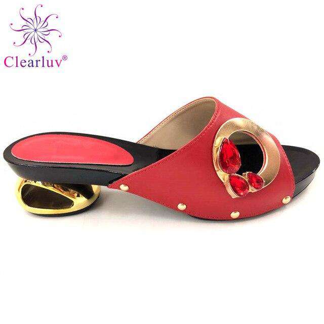 Best selling 2019 design for wedding high quality Italian design PU leather adults shoes African woman shoes possible match bag - Gustobene