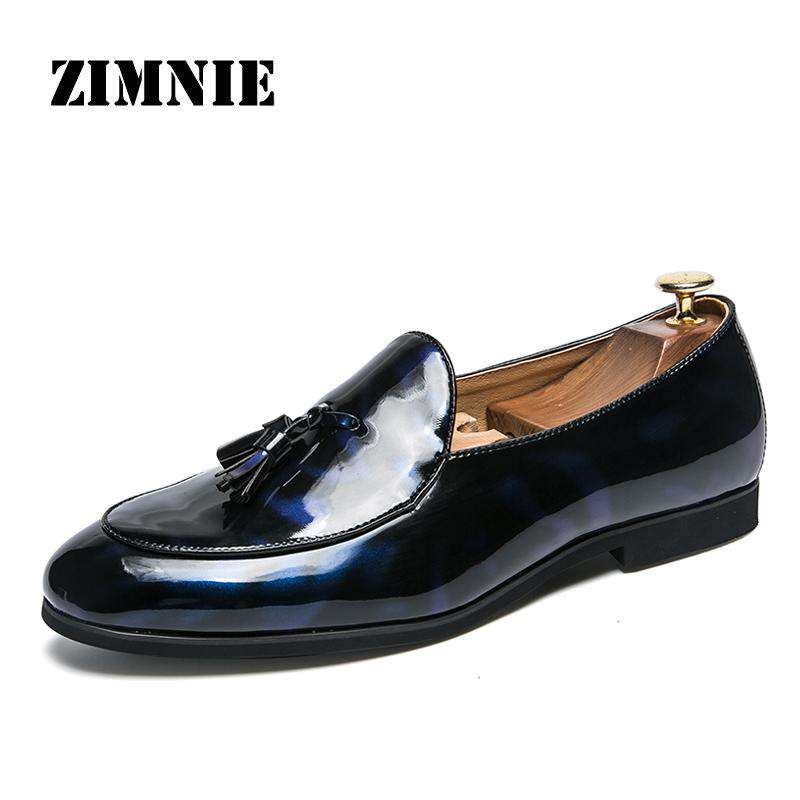 ZIMNIE Brand Italian Style Business Office Party Men Shoes Men Formal Dress Oxfords Wedding Shoes Footwear Plus Big Size 38~47