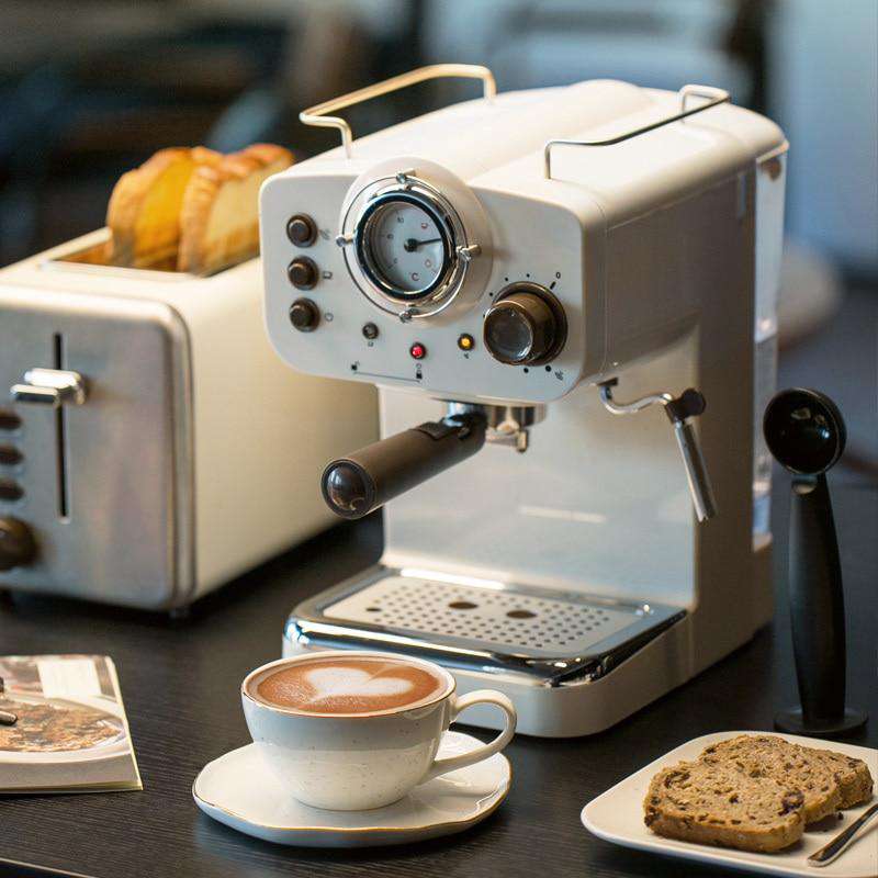 15Bar Espresso Coffee Machine Maker Italian Steam Type Milk Foam 2 and 1 Handles Easy To Use - Gustobene