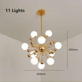 Globe chandelier Lighting Kitchen Restaurant golden chandelier plexiglass acrylic molecule sputnik lamp italian chandelier - Gustobene