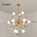 Globe chandelier Lighting Kitchen Restaurant golden chandelier plexiglass acrylic molecule sputnik lamp italian chandelier - Gustobene