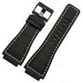 MERJUST 33*24mm Convex End Italian Soft Calfskin Leather Watch Strap For Bell Series BR01 BR03 Watchband Bracelet Belt Ross